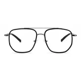 Черно-серебро [0 Степень Смола Защита от синего света Линзы]