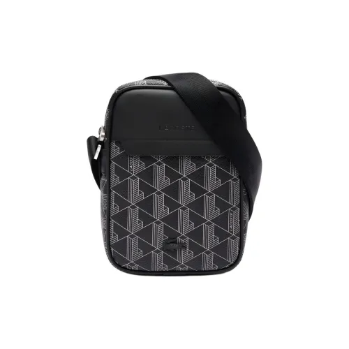 LACOSTE Покрытие Холст Сумка через плечо Сумка на плечо Мужская Черная