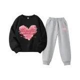 Черный/L Сердце Градиентный-Серый/розовый Сердце K