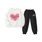 Белый/L Сердце Градиентный-Черный/Розовый Сердце K