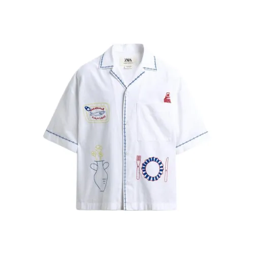 ZARA Белые Мужские Рубашки