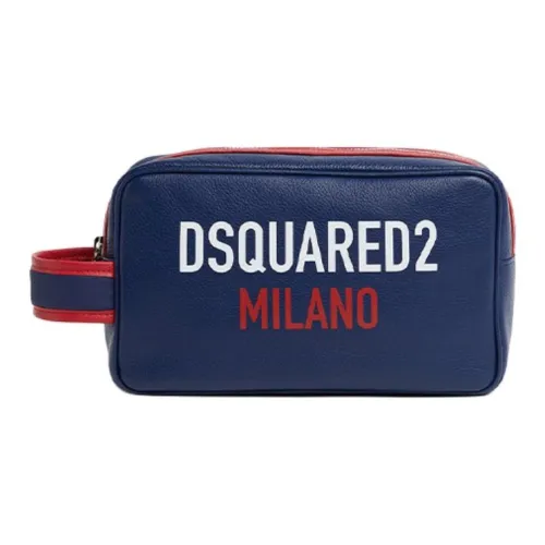 DSQUARED 2 Клатч из коровьей кожи мужской синий