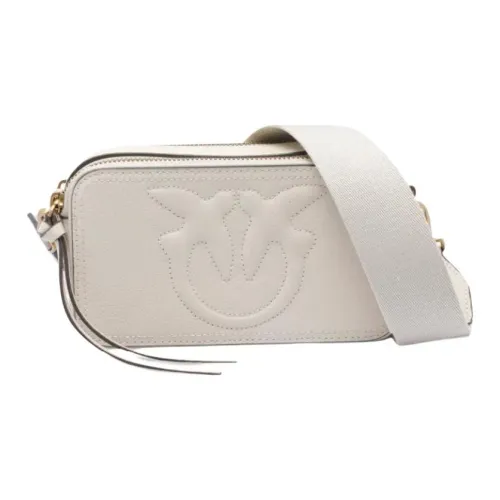 PINKO Love Birds series Телячья кожа Сумка на плечо Женская Серый Белый