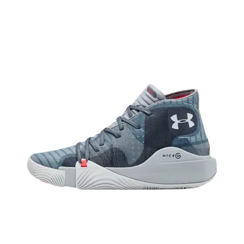 Under Armour Anatomix Spawn MID Топ Баскетбольные кроссовки Мужской Серый Синий