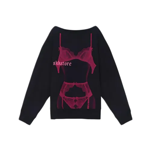 JOSR Черный Тонкий Женский Свитшот