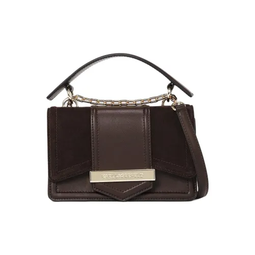 Karl Lagerfeld Телячья кожа Одно плечо Сумка Маленькая Женская Табачный