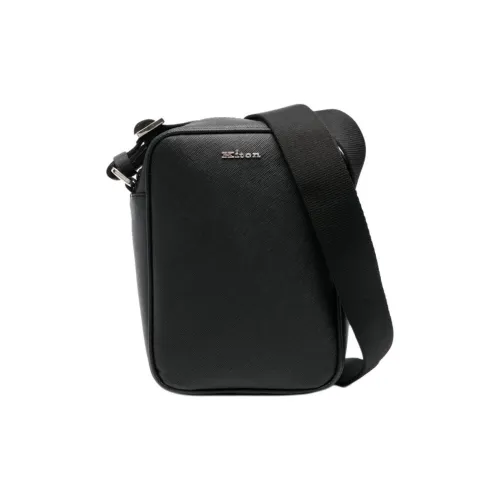 KITON Телячья кожа Сумка через плечо Мужская Черная