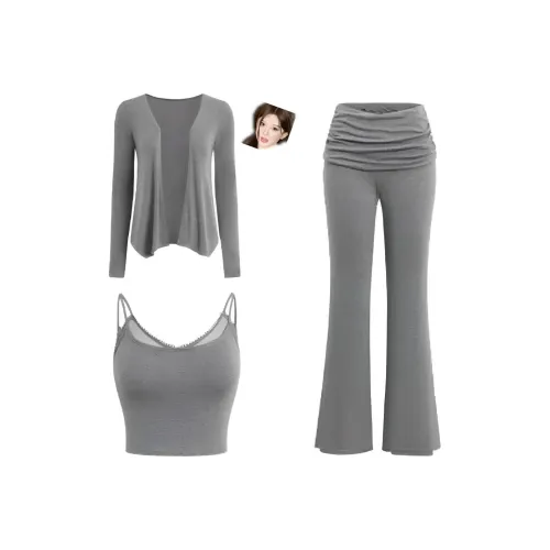 COVER TIME Серый Женские Повседневные Костюмы