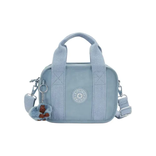 Kipling Ткань Bowling Сумка Сумка через плечо Сумка для женщин Angel Синий Прозрачный Светло-фиолетовый