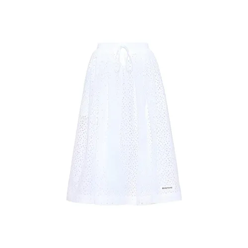 MIU MIU Повседневный Длинный Юбка Женская Белая