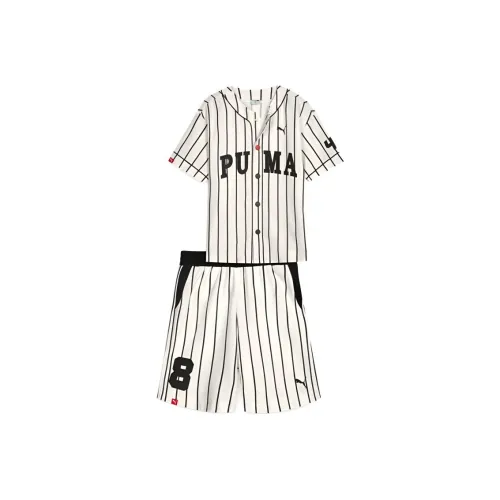 PUMA Повседневная Спортивная Одежда Шорты SS25 2 Штуки Комплект Белый Черный Детский