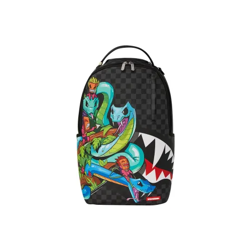 SPRAYGROUND Рюкзак из искусственной кожи унисекс черный и зеленый