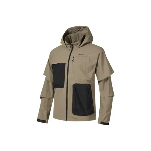 QIAODAN Хаки цвет оленьего рога Черный мужской тренч