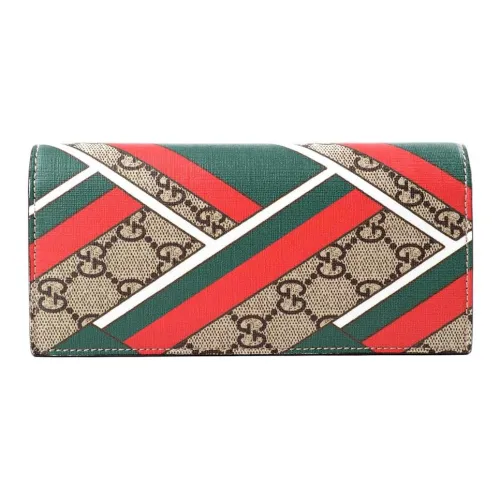 GUCCI Canvas с кожаными вставками кошелек мужской цвет эбеновое дерево коричневый