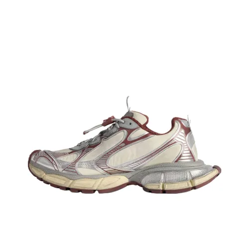 Balenciaga 3XL Nylon Низкий Топ Толстая Подошва Кроссовки Мужские Бежевый Коричневый