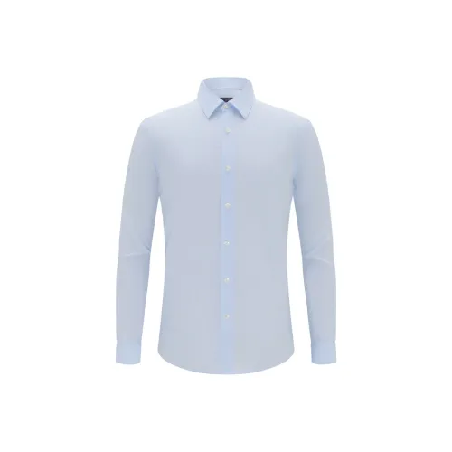 EMZ Светло-синие Мужские Рубашки