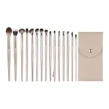 15 шт. Позолоченные кисти для макияжа [Портативная сумка для кистей]