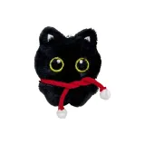 Большеглазый полностью красный шарф черный кот [Мяу]