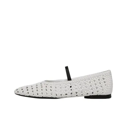 VINCE Vivian Туфли Мэри Джейн с плоской подошвой Женские Белые