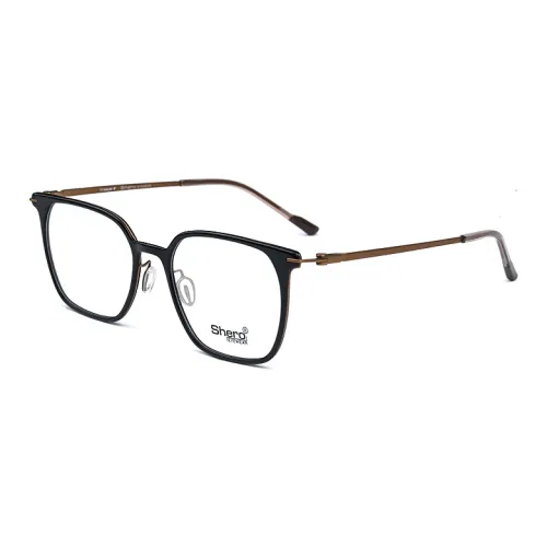 SHERO EYEWEAR Чистый титан Хлопок Янтарный Квадратные Оправы для очков Унисекс