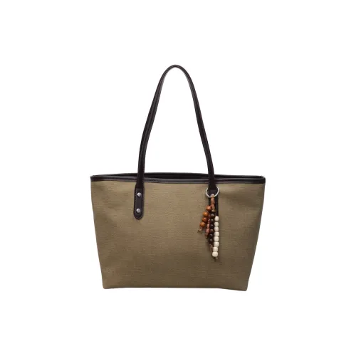 SEM R Ткань Тоут Сумка Сумка для покупок Сумка на плечо Женская Зеленая Коричневая Экрю Черная