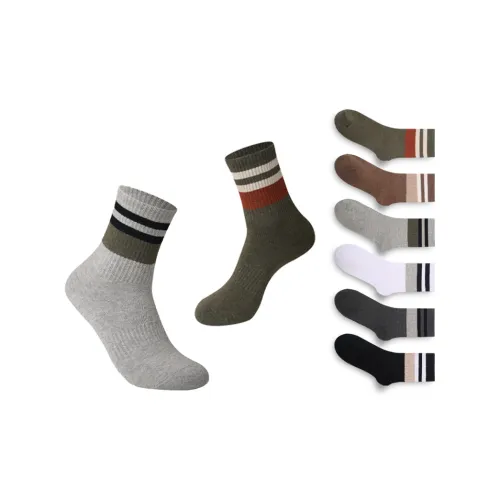 CABRAKALANI 7A Антибактериальный 100% хлопок Дышащие Носки 6 пар Унисекс MID Носки до икры