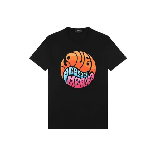 VERSACE Мужские черные T-рубашки