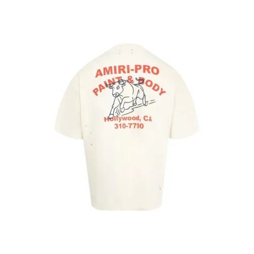 AMIRI Экрю Мужская T-рубашка