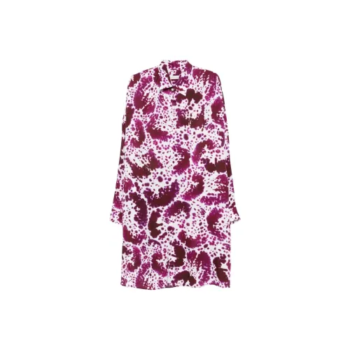 DRIES VAN NOTEN Длинное платье с длинными рукавами женское