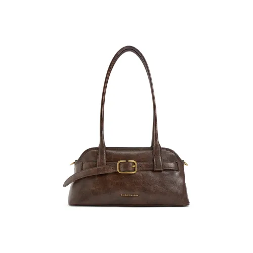 CHARLES KEITH ПУ (полиуретан) Сумка через плечо Средняя Женская Кофейная Черная