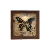 Коричневая рамка - Английский язык - Акцентное освещение - Позиционирование стиля - Настоящая бабочка - Стекло - Фоторамка