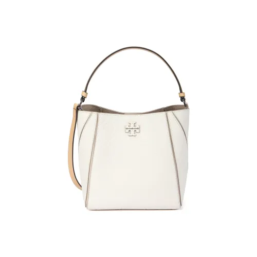 TORY BURCH T MonogramMcGraw Кожа Ведрообразная Сумка Сумка через плечо Маленькая Женская Теплая Белая