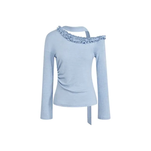 KUOSE Светло-синие женские футболки T