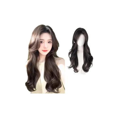 WANWANFENG Корейский стиль Большая волна Полный комплект париков с высокой температурой и длинными кудрявыми волосами
