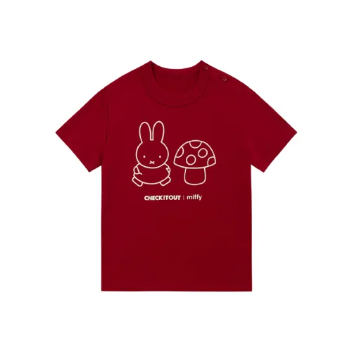 Checkitout MIFFY Коллаборация Old Time Конфетный цвет Kids T Рубашка Лето Милый Fashion casual Детский Короткий Sleeved T Рубашки