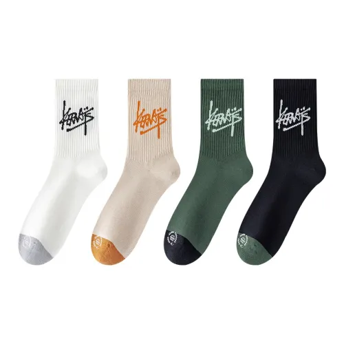 FUGEER 4 Подарочный набор Gift Box Set Один каждого цвета Мужские носки до икры MID