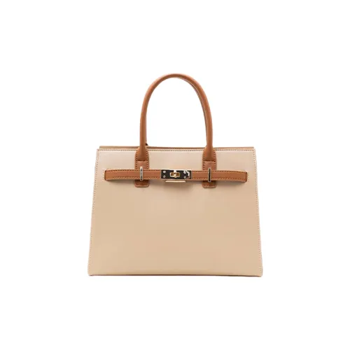 BASA BELA Сумка через плечо из коровьей кожи Сумка Сумка-тоут Средняя Женская Молочно-чайного цвета