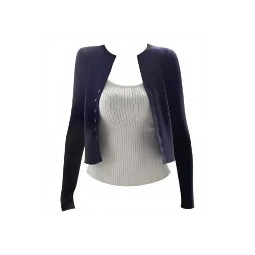 COVER TIME Черный топ + Белый топ Женские Повседневные костюмы