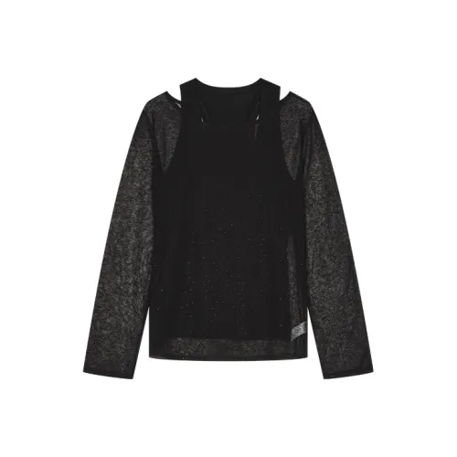 URBAN REVIVO Трикотаж Женский Глубокий Черный