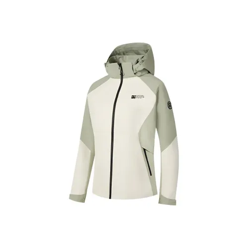 QIAODAN Каламин Белый Свет Зеленый Женская Тренч