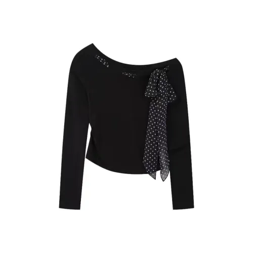 KYKW Черные Женские T-рубашки