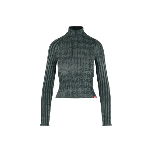 DIESEL Серый Зеленый Женский Свитер