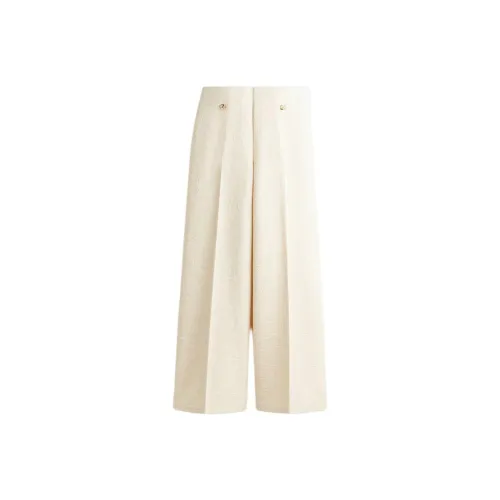 H M Кремовые Женские Повседневные Брюки