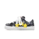 Чёрный Star (Белые шнурки)