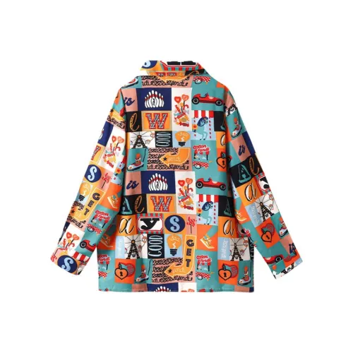 YUTA Orange Long Sleeved Women's Shirts