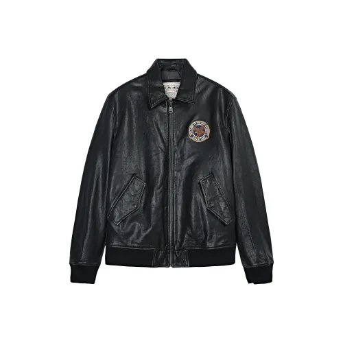 MCS Черный Z9 Мужские Кожаные Куртки