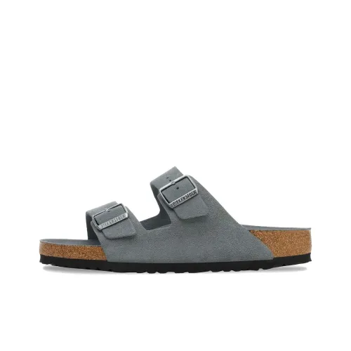 Birkenstock Arizona Soft Footbed Шлепанцы Унисекс Серый Узкая версия