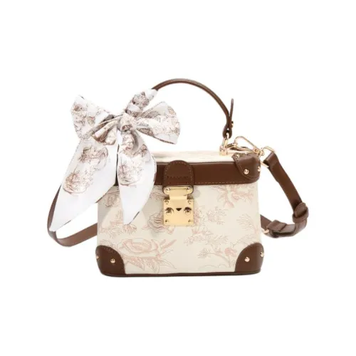 Carit Koty Полиуретан Синтетическая кожа Сумка Маленькая Женская Экрю Коричневый