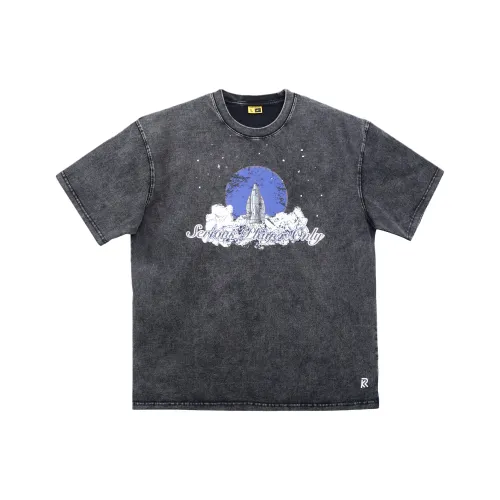 Serious Player Only x KeepRising T-Shirt Мужская Выстиранный Черный