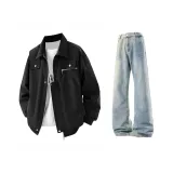 Чёрный + Светло-синий